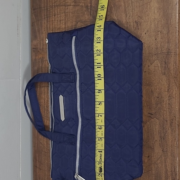 EUC Aimee Kestenberg Mara Blue Quilted Small Satchel Women's Purse - Picture 5 of 8